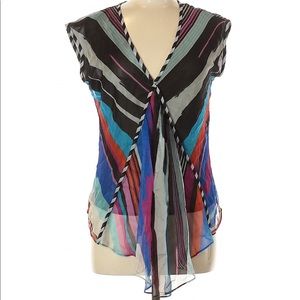 Alberto Makali multicolor sheer top